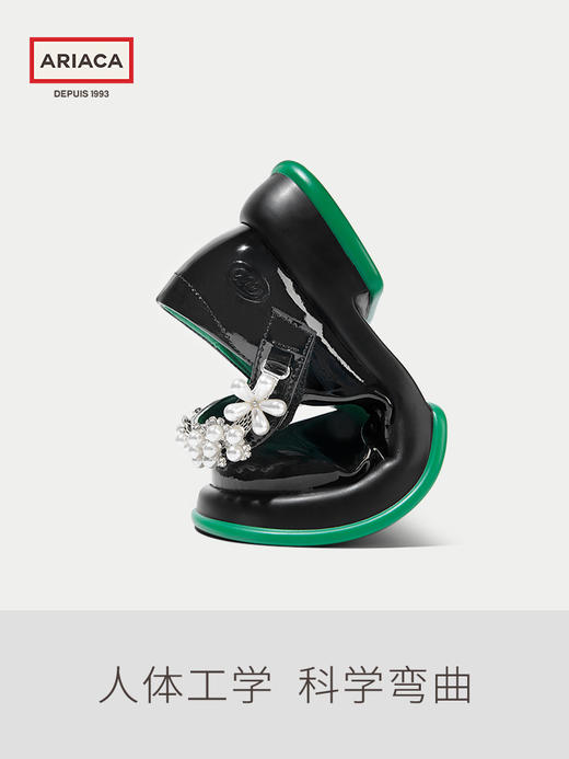 ARIACA女童公主鞋黑色皮鞋2024春秋小女孩单鞋中大童软底儿童鞋子 商品图4