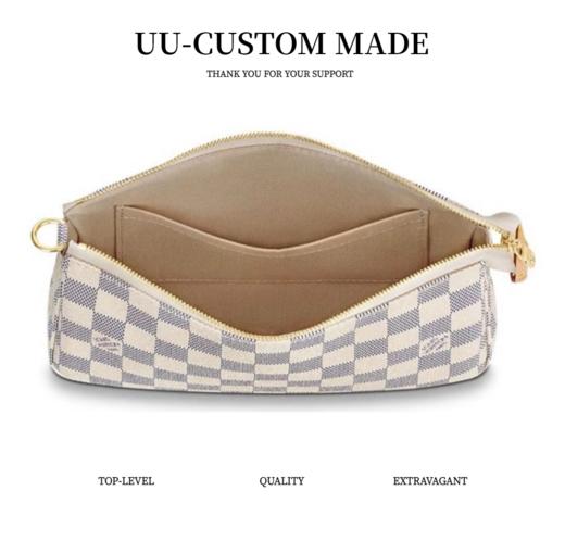 LouIs VUITTON 棋盘格 Damier Azu帆布 帆布包麻将包配饰包腋下包单肩包 常规 女款 米黄色（CB） 商品图2