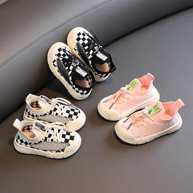 【轻盈柔软，稳步成长，舒适网面，透气不闷热】婴儿学步鞋小童鞋 0-1-2-3岁女宝宝软底网鞋 男童运动单鞋春秋新款-QQ