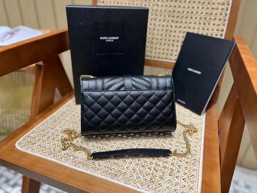 圣罗兰|#黑色金扣 信封包 21|（HH） 商品图1