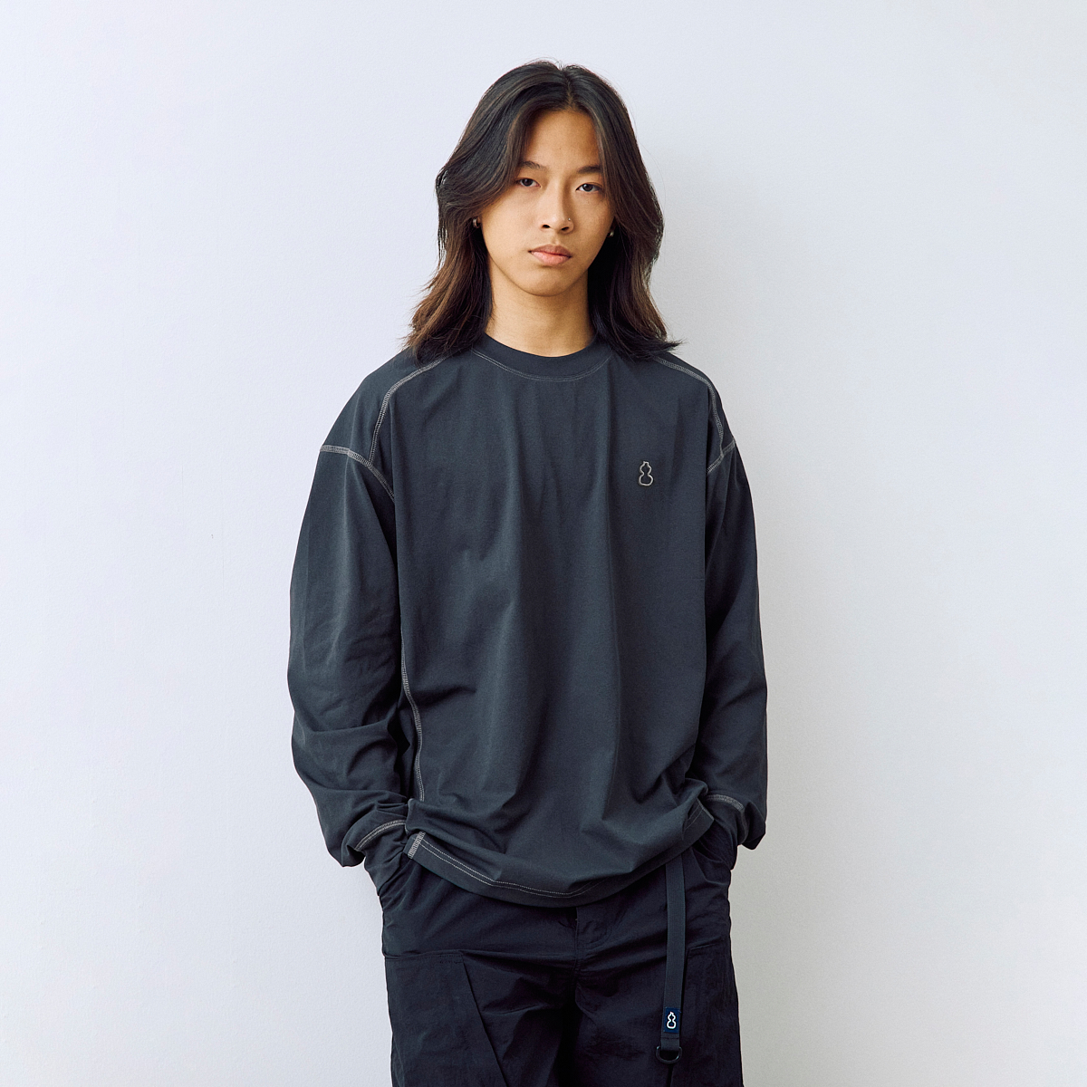 吃茶去chichaqu2024速干吸湿排汗棉感防晒撞色明线T恤户外运动