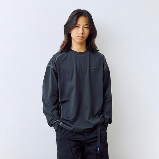 吃茶去chichaqu2024速干吸湿排汗棉感防晒撞色明线T恤户外运动 商品图0