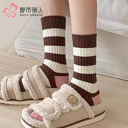 都市丽人中筒袜时尚系列精梳棉袜子女袜子LCTEB9 商品图0