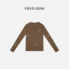 COCO ZONE 【88.9%羊毛混纺桑蚕丝】百搭纯色休闲打底衫修身显瘦长袖T恤24C10026 商品缩略图0
