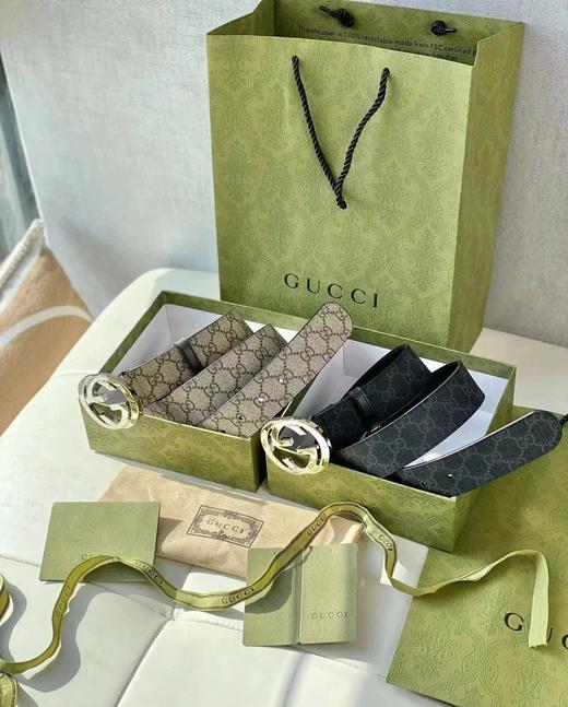 古家 GUCC1| 互扣式双G帆布 两色腰带| GZ（CB） 商品图2