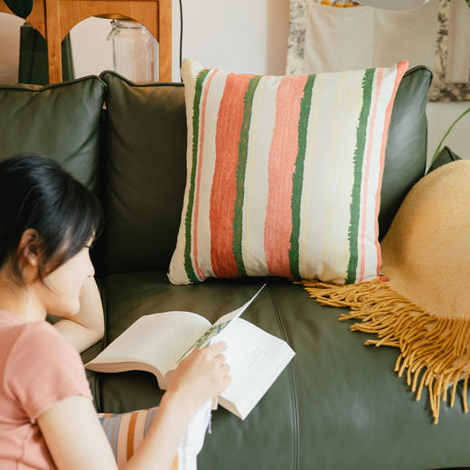 热烈条纹系列靠包客厅软包轻奢高级感复古午睡 商品图3