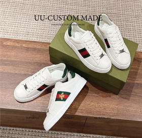 古家|ACE古驰新款小蜜蜂小白鞋 情侣款休闲运动鞋|（HC）