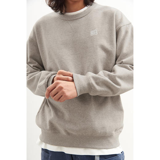 吃茶去chichaqu2024经典宽松复古基础刺绣套头圆领卫衣休闲百搭 商品图3