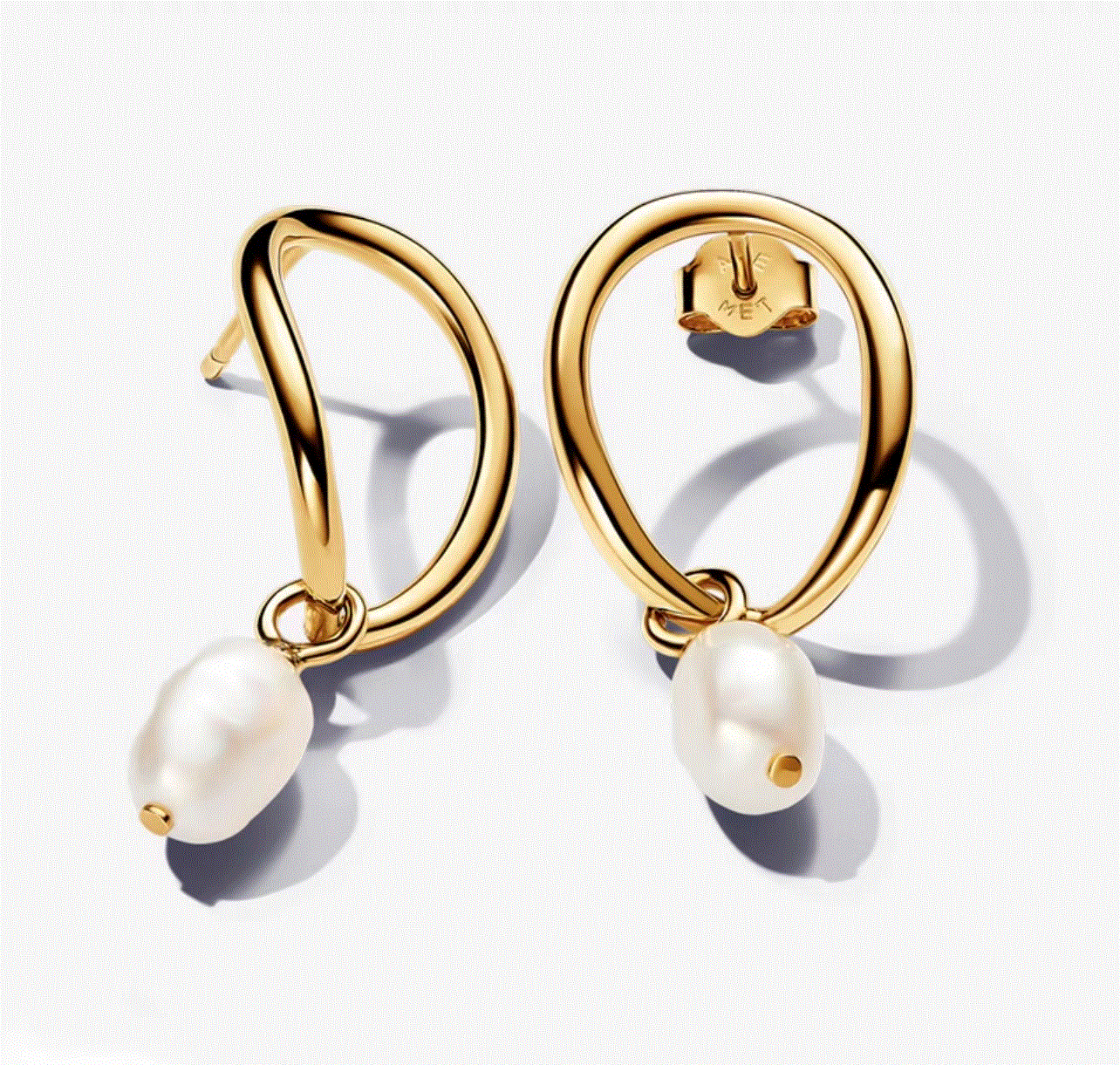 百货世界-潘多拉圆圈巴洛克珍珠耳环