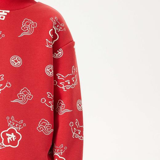 【MQD】童装男大童冬中式国风加绒龙年喜庆圆领卫衣 商品图2