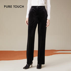 pure touch黑色女士丝绒西裤1368243379