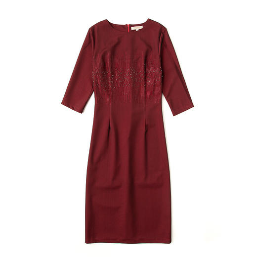 改良钉珠婚宴连衣裙秋季喜婆婆参加婚礼礼服LC2167 商品图4