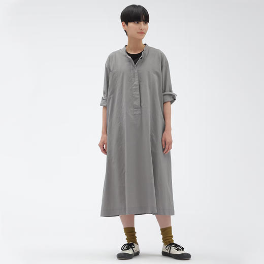 MHL WA-SHI COTTON POPLIN 和纸纤维混纺女式工装连衣裙 商品图0