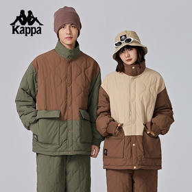 Kappa卡帕背靠背棉衣棉服女2024新款秋冬保暖外套防寒服棉袄男款K0EZ2MM30D