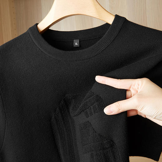 【新款DPF】大依优型毛衣针织短袖背心休闲针织衫毛背心满印字母加肥加大上衣男士胖子大码毛衫t恤打底 商品图1