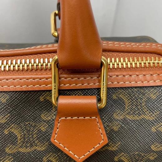 赛琳|老花牛皮革小号波士顿包|Jx（CB） 商品图7