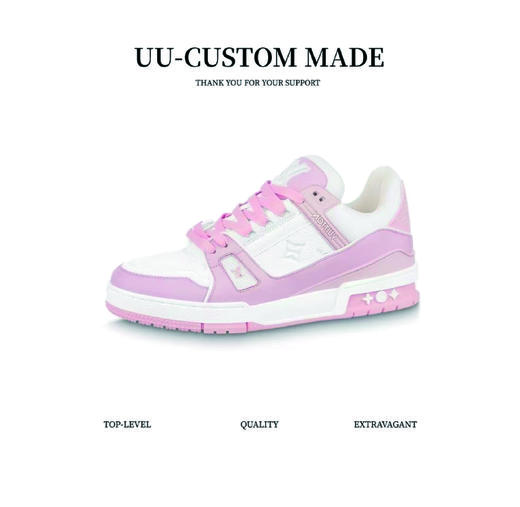 驴家  Trainer  圆头系带  低帮 板鞋 女款 粉白/玫瑰粉/灰褐色（HC） 商品图5