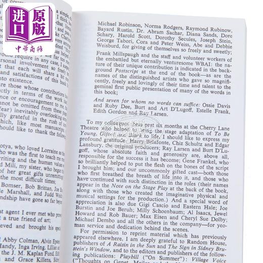 【中商原版】Signet Classics 年轻 有天赋和黑皮肤 To Be Young Gifted and Black 英文原版 Lorraine Hansberry 商品图2