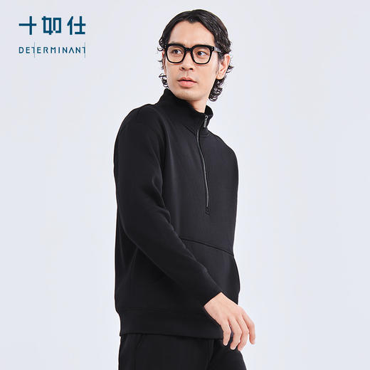 十如仕针织半拉链远红外摇粒绒保暖卫衣-LS08 商品图6