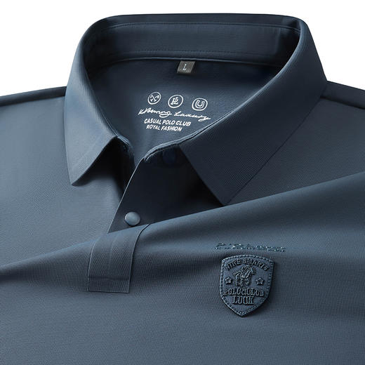 【新款DDP】大依优型大码弹力长袖Polo衫翻领男装加肥加大体恤大号上衣胖子弹力休闲商务 商品图2