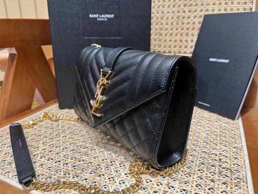 圣罗兰|#黑色金扣 信封包 21|（HH） 商品图2