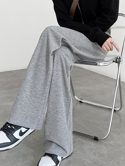 【2024秋冬新款仿羊绒阔腿裤】垂感高腰直筒针织裤子高腰垂感遛弯裤 商品图4