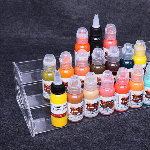 惊蛰卡扣色料支架整理收纳颜料瓶陈列架透明塑料组装多层颜料摆放 商品图0