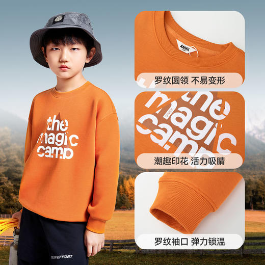 男女童户外运动风卫衣圆领长袖秋季新款安奈儿童装EM431535 商品图3