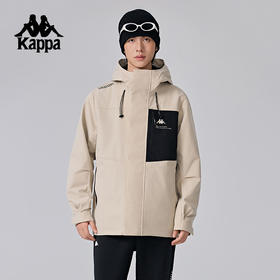 Kappa卡帕背靠背秋冬新款防泼水弹力防风衣运动外套连帽夹克男款K0E72FJ41