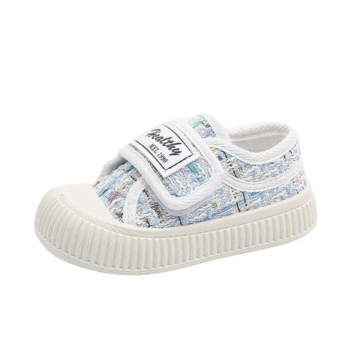 【春秋新款帆布鞋，小香风板鞋】春秋款女童帆布鞋 1-3-6岁婴儿学步单鞋 小清新幼儿园宝宝小香风板鞋-QQ 商品图4