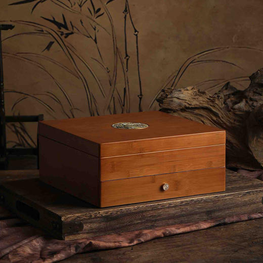 竹石图【竹盒.双层双饼（不含茶针）】100元1套.整箱10套 商品图2