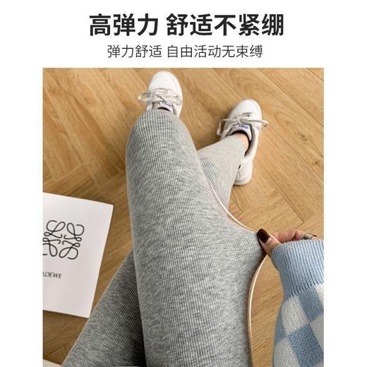 螺纹打底裤女 外穿长裤秋冬新款 磨毛薄绒棉裤高腰加绒加厚内穿秋裤 商品图2