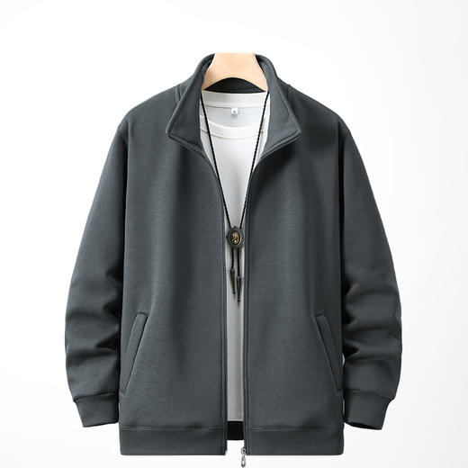 【特大码】【新款DAL】大依优型大码立领开衫卫衣外套拼接男宽松加肥加大码上衣夹克运动潮流 商品图9