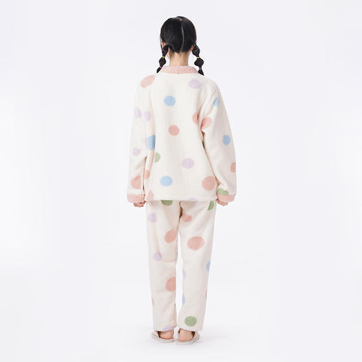 都市丽人睡衣舒适外出长袖家居服米粒绒厚女士米粒绒套装LHT1T9 商品图4