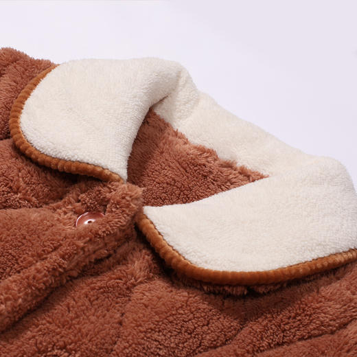 都市丽人睡衣夹棉系列长袖家居服法兰绒夹棉加厚女士夹棉套装LHT1U3 商品图4