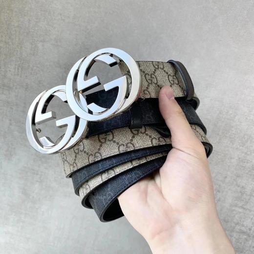 古家 GUCC1| 互扣式双G帆布 两色腰带| GZ（CB） 商品图4