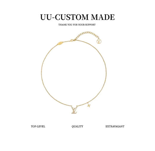 驴家 ICONIC logo满钻项链 女款 金色 商品图0