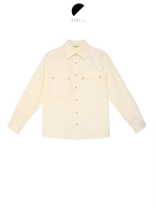 半圆/D24310329/简约果实纽扣水洗衬衫 商品图3