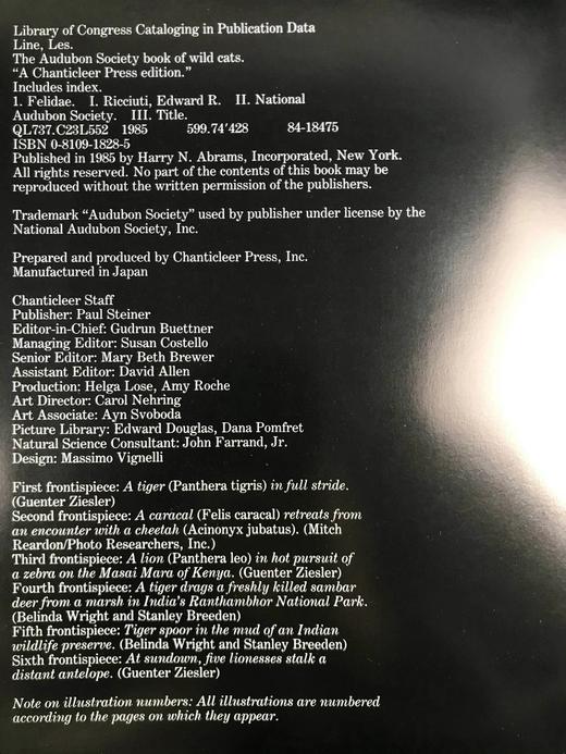 奥杜邦协会猫科动物图集 163幅彩色插图 精装大16开 商品图4
