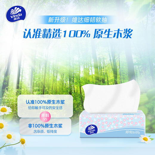 维达纸巾细韧抽纸3层100抽40包家用实惠整箱囤货装面巾纸餐巾纸 商品图4