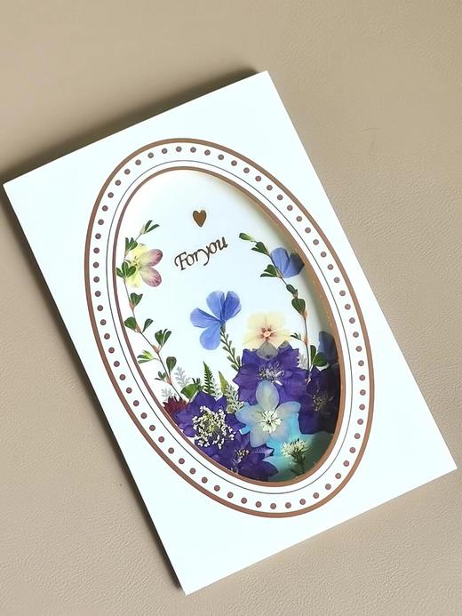 押花贺卡（和花束一起配送） 商品图1