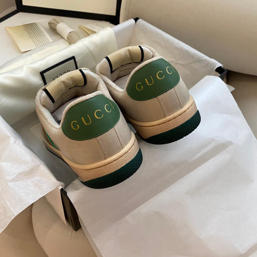 GUCCI古驰 Screener 帆布 GG珐琅 脏脏鞋 时尚板鞋 男女同款（HC） 商品图2
