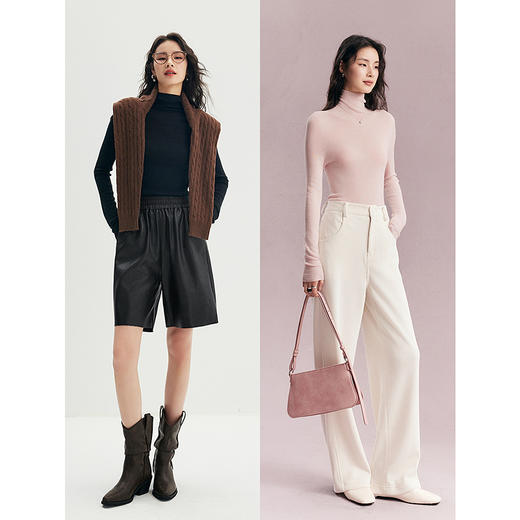 棉仓356635003-三醋酸天丝羊绒一体成型高领打底衫 商品图3