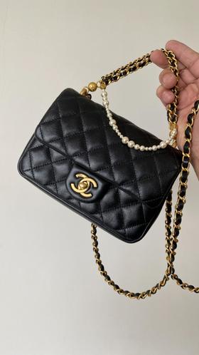 香奈儿24P新品珍珠链方胖子双链（HH）