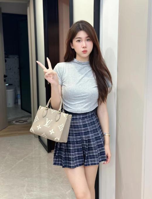 驴家onthego *老花满印牛皮革  托特包 大象灰（CB） 商品图3