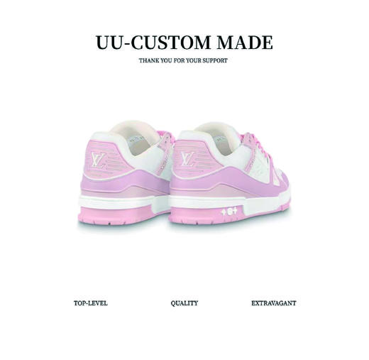 驴家  Trainer  圆头系带  低帮 板鞋 女款 粉白/玫瑰粉/灰褐色（HC） 商品图7