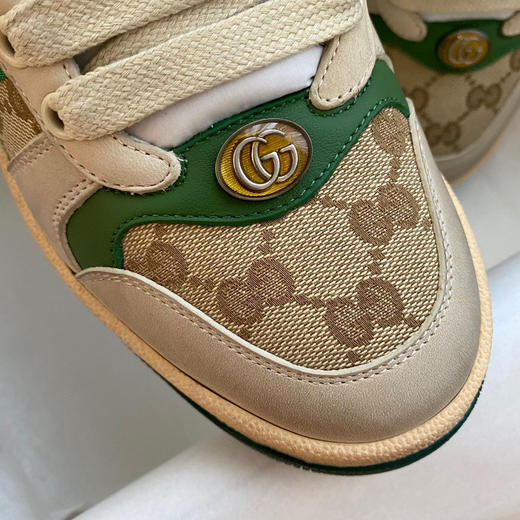 GUCCI古驰 Screener 帆布 GG珐琅 脏脏鞋 时尚板鞋 男女同款（HC） 商品图4