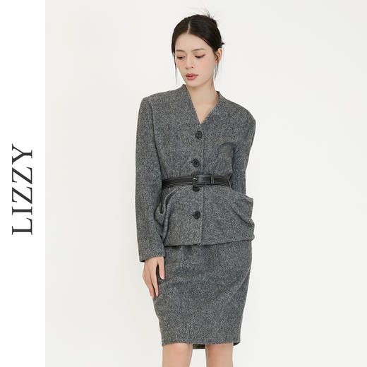 LIZZY秋冬新款*女装优雅气质女毛呢上衣羊毛外套 商品图1