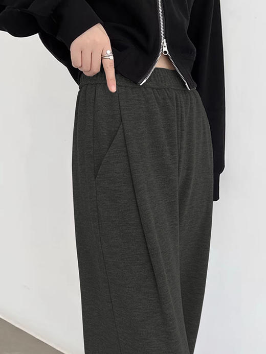 【2024秋冬新款仿羊绒阔腿裤】垂感高腰直筒针织裤子高腰垂感遛弯裤 商品图2