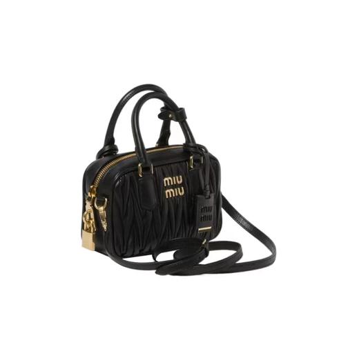 MIU MIU缪缪Arcadie 系列Matelasse可拆卸可调节肩带 软羊革 单件斜跨手提包  女款  （HH） 商品图2